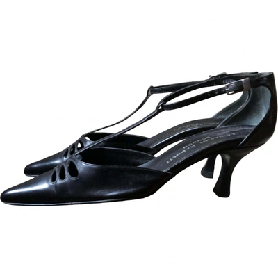 Pre-owned Katharine Hamnett Leather Heels In Black