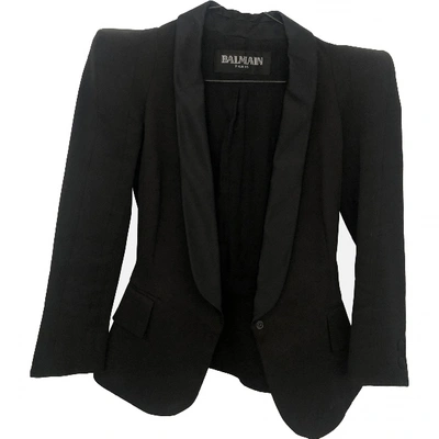 Pre-owned Balmain Black Cotton Jacket