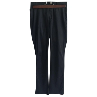 Pre-owned Moschino Trousers In Black