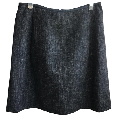 Pre-owned Louis Vuitton Wool Mini Skirt In Grey
