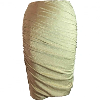 Pre-owned Dolce & Gabbana Gold Skirt