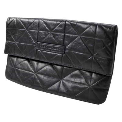 Pre-owned Marc Jacobs Leather Clutch Bag In Navy