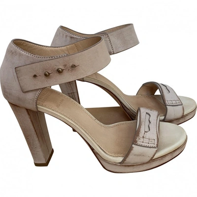 Pre-owned Brunello Cucinelli Leather Sandals In Beige