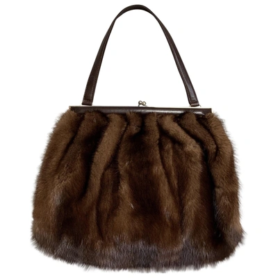 Pre-owned Dolce & Gabbana Brown Mink Handbag