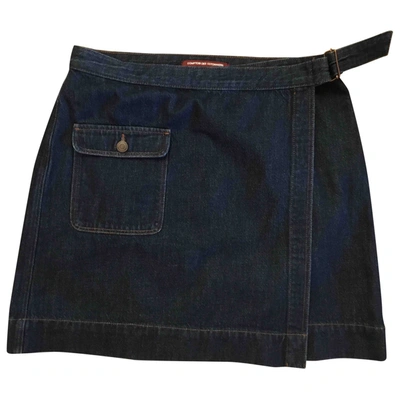 Pre-owned Comptoir Des Cotonniers Mini Skirt In Navy
