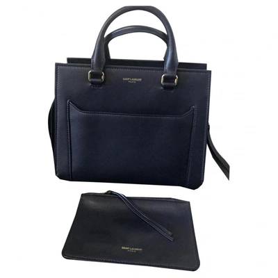 Pre-owned Saint Laurent East Side Blue Leather Handbag