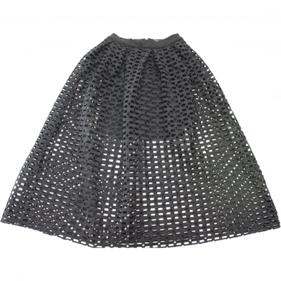 Pre-owned Maje Mid-length Skirt In Black