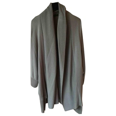 Pre-owned Barbara Bui Silk Cardi Coat In Grey