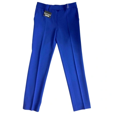 Pre-owned Moschino Straight Pants In Blue