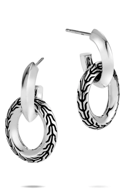 John Hardy Sterling Silver Classic Chain Double Hoop Earrings