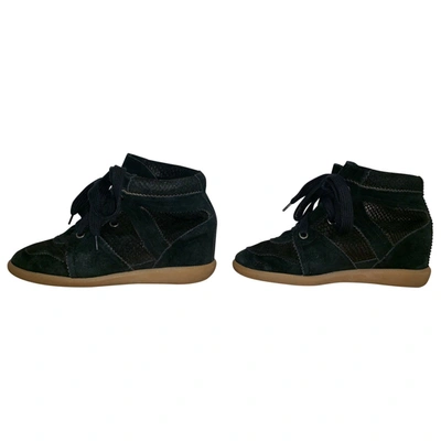 Pre-owned Isabel Marant Betty Black Suede Trainers