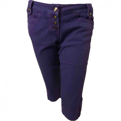 Pre-owned Just Cavalli Short Trousers In Purple