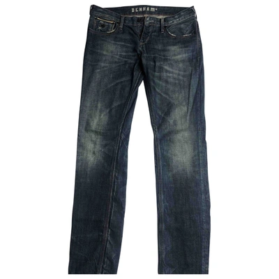 Pre-owned Denham Blue Cotton Jeans