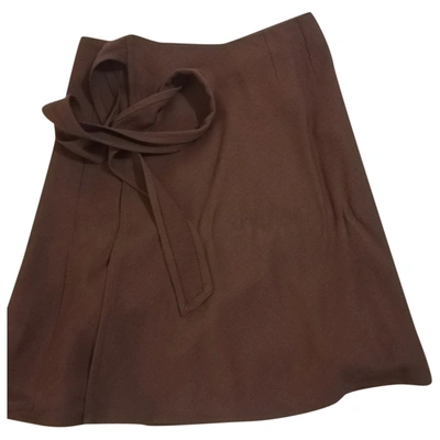 Pre-owned Philosophy Di Alberta Ferretti Wool Skirt In Brown