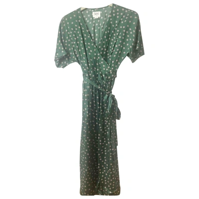 Pre-owned Swildens Green Silk Dress