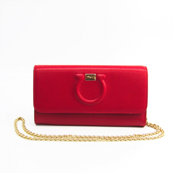 Pre-owned Salvatore Ferragamo Red Leather Clutch Bag | ModeSens