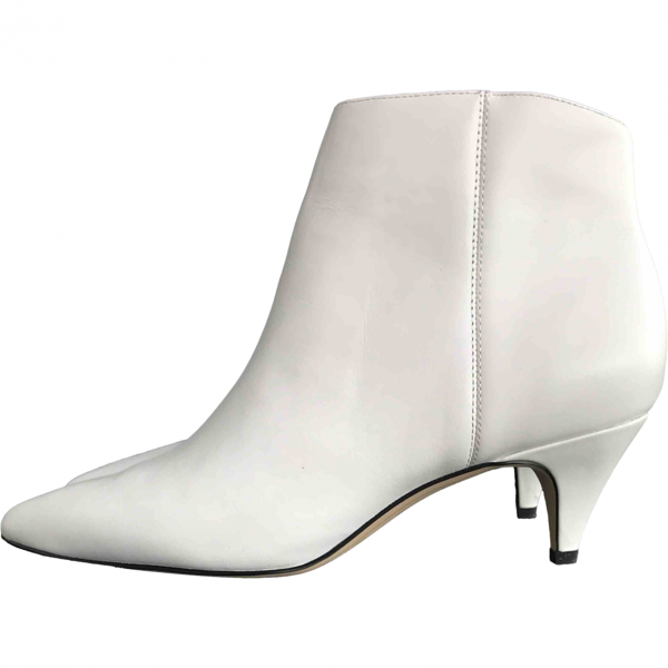 Pre-owned Sam Edelman White Leather Boots | ModeSens