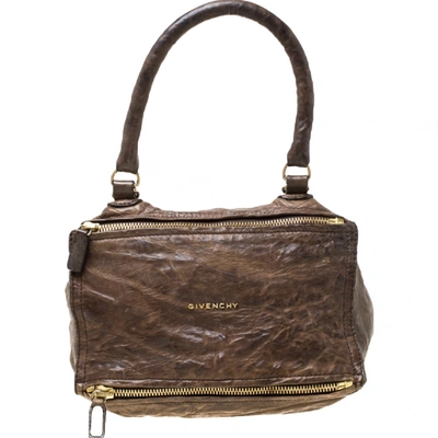 Pre-owned Givenchy Pandora Brown Leather Handbag