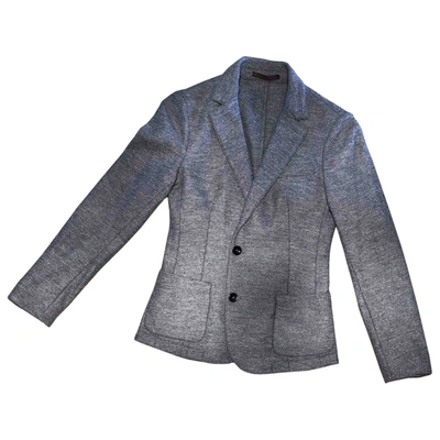 Pre-owned Eleventy Wool Short Waistcoat In Grey