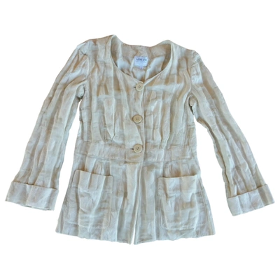 Pre-owned Armani Collezioni Short Waistcoat In Beige