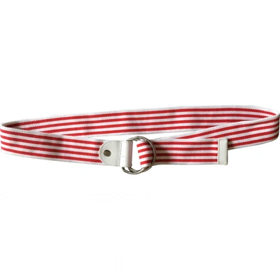 Pre-owned Lacoste Cloth Belt In Red