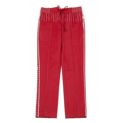 Pre-owned Valentino Trousers In Red