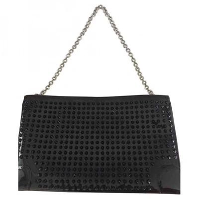 Pre-owned Christian Louboutin Loubiposh Patent Leather Handbag In Black