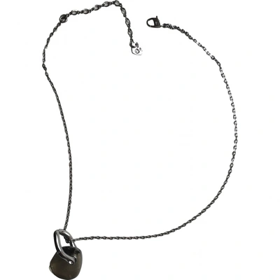 Pre-owned Swarovski Crystal Necklace In Black