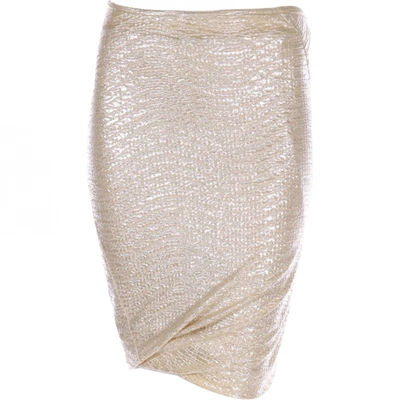 Pre-owned Samsoe & Samsoe Mid-length Skirt In Gold