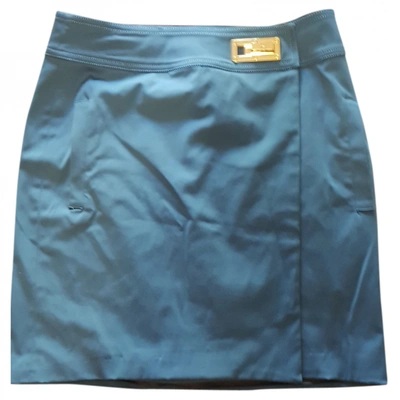 Pre-owned Elisabetta Franchi Mini Skirt In Blue