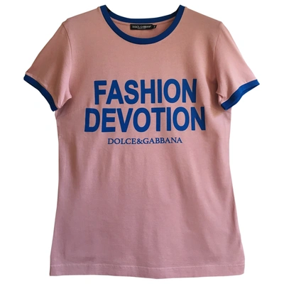 Pre-owned Dolce & Gabbana Pink Cotton Top