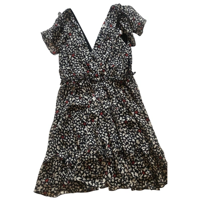 Pre-owned Msgm Silk Mid-length Dress In Black