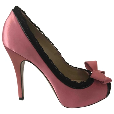 Pre-owned Valentino Garavani Cloth Heels In Pink