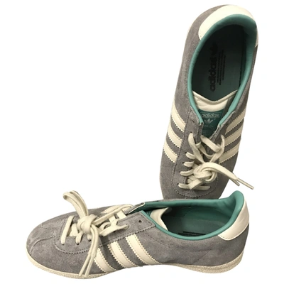 Pre-owned Adidas Originals Gazelle Grey Suede Trainers