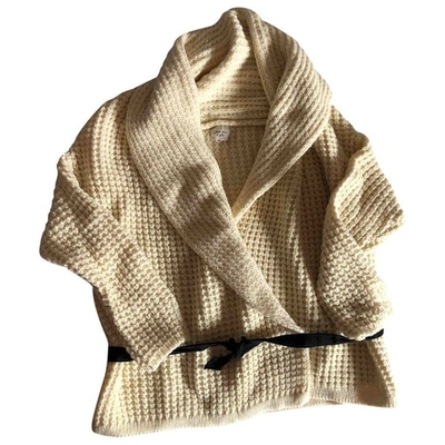 Pre-owned Merci Ecru Synthetic Knitwear