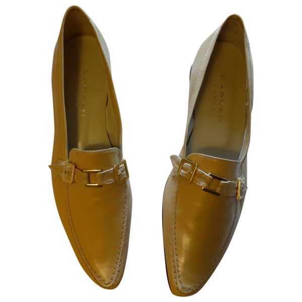 patent leather beige flats