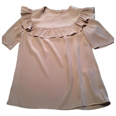 Pre-owned Claudie Pierlot Camel Polyester Top