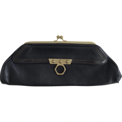 Pre-owned Zac Posen Leather Clutch Bag In Purple