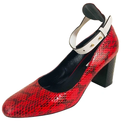 Pre-owned Vionnet Red Python Heels