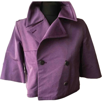 Pre-owned Miu Miu Short Waistcoat In Purple