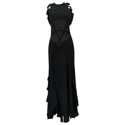 Pre-owned Balenciaga Silk Maxi Dress In Black