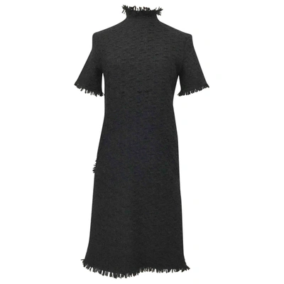 Pre-owned Nina Ricci Wool Mini Dress In Black