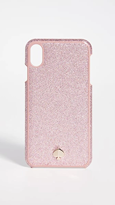 Kate Spade Glitter Inlay Iphone Case In Rose Gold