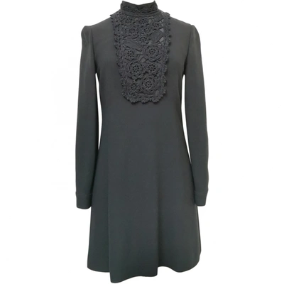 Pre-owned Prada Wool Dress In Black
