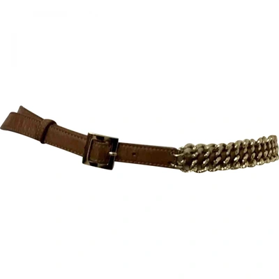 Pre-owned Ermanno Scervino Leather Belt In Gold