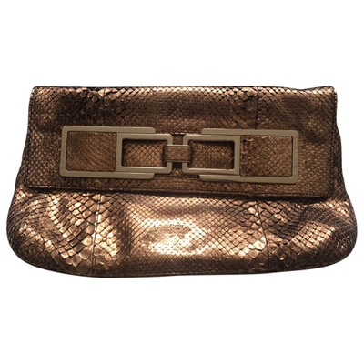 Pre-owned Anya Hindmarch Gold Python Handbag