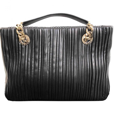 Pre-owned Bulgari Leather Handbag In Black