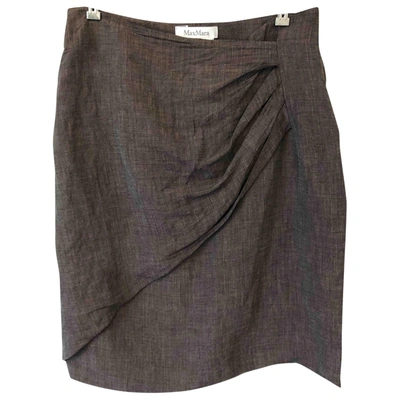 Pre-owned Max Mara Skirt In Brown