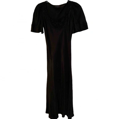 Pre-owned Stella Forest Silk Maxi Dress In Black