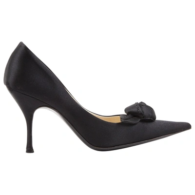 Pre-owned Prada Cloth Heels In Black